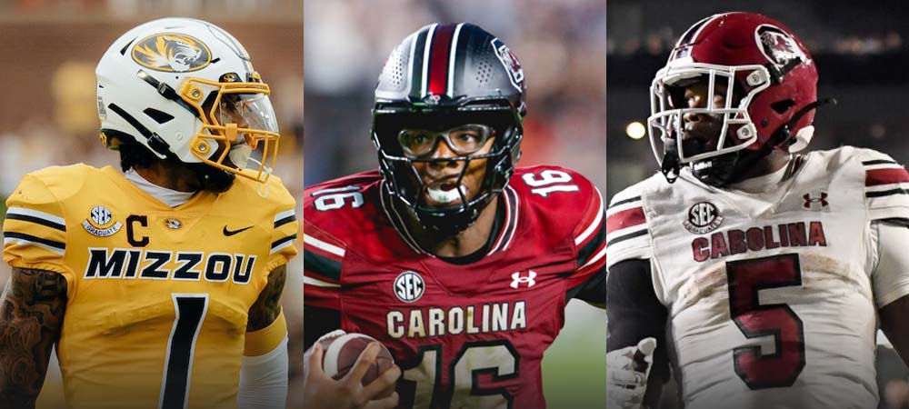 CFB Player Props For Missouri At South Carolina - Theo Wease - LaNorris Sellers - Raheim Sanders