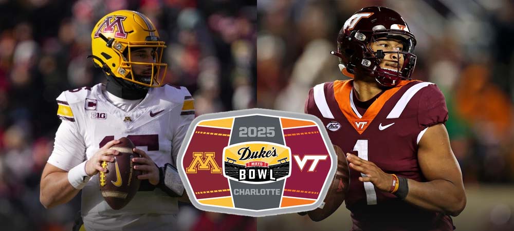 Best Bets For Minnesota Vs. Virginia Tech Duke’s Mayo Bowl