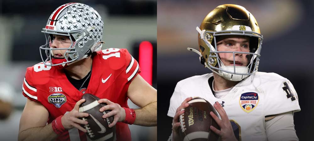 Will Howard, Riley Leonard Props Ohio State Vs. Notre Dame National Championship